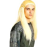 peluca el señor de los anillos oficial el hobbit rubia poliester 21cm elfo cosplay