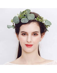 tiara elfica diadema corona flores elfa del bosque hojas flores
