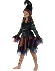Disfraz Elfo Infantil disfraz niña bosque marron