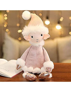 muñecos elfos peluche juguete elfo niño niña rosa 35cm