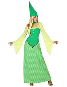 elfa disfraz elfas adultas traje vestido verde bosque largo