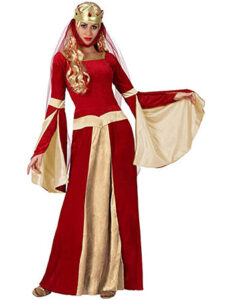 elfa disfraz elfas adultas traje vestido medieval rojo largo