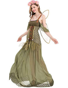 elfa disfraz elfas adultas elfa bosque princesa traje vestido verde