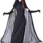 Disfraz de Elfo para Halloween mujer barato elfa oscura original idea negro largo gasa gotico