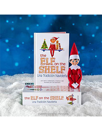 elfo estante español libro elf shelf muñeco