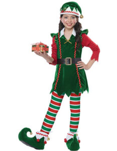 disfraz de navdiad para niñas elfa duende
