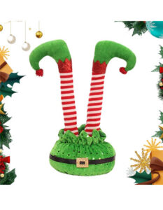 Decoración Navidad Elfos piernas arbol