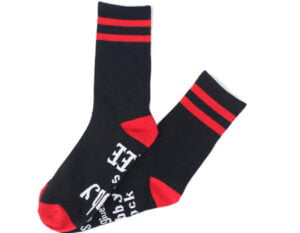calcetines dobby rojo negro
